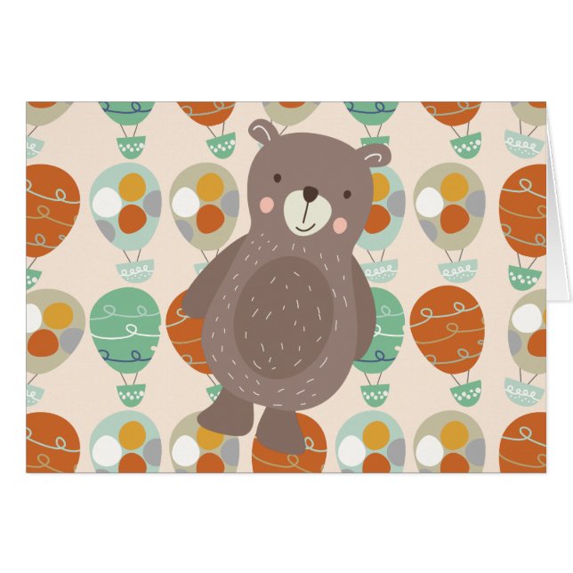 Cartão Balões de ar quente Whimsic (Frente Horizontal)