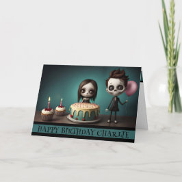 Cartão balões de bolos de balões de bolos de amigos do cr