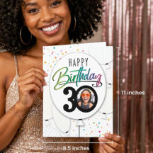 Balões de Fotos Personalizados para 30º Aniversári