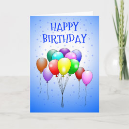 Cartão Balões lindos e coloridos