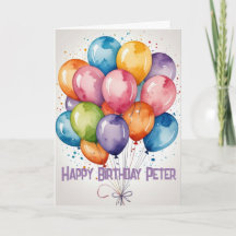 Balões personalizados de Feliz Aniversário Aquarel