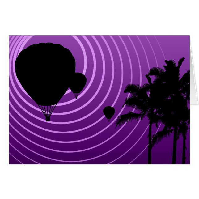 Cartão balonismo de cena solar (Frente Horizontal)