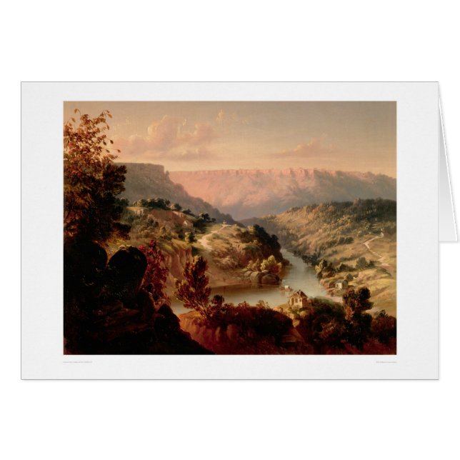 Cartão Balsa de Byrnes no rio de Stanislaus (0707A) (Frente Horizontal)