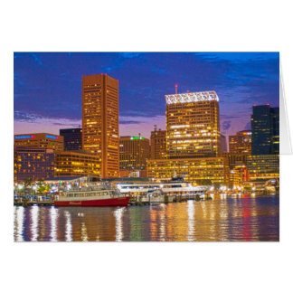 Cartão Baltimore à noite