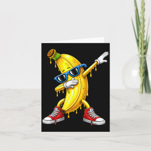 Cartão Banana Amante de Dabbing Divertido Crianças EUA Go