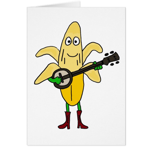 Cartão Banana CV engraçada que joga desenhos animados do (Frente)