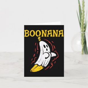 Cartão banana fantasma boonana halloween assustador troca