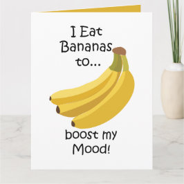 Cartão Banana Fruta Melhora Meu Humor Engraçado