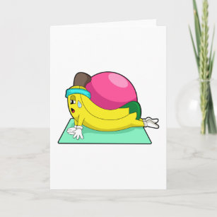 Cartão Banana na Malhação de Yoga