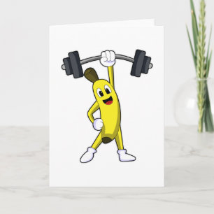 Cartão Banana na musculação com haltere