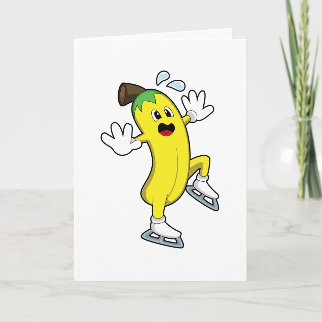 Cartão Banana no patins de gelo com patins.PNG (Frente)