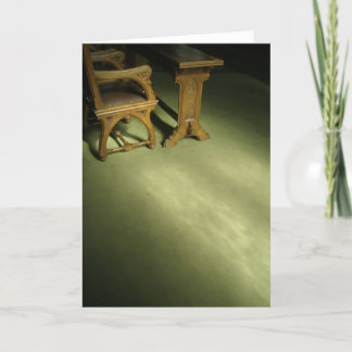 Cartão Banco da igreja tarde luz Praga no maio de 2009