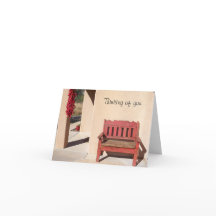 Banco vermelho russo pensando em você