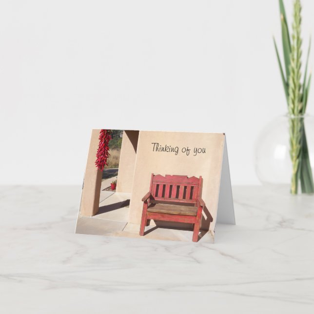 Cartão Banco vermelho russo pensando em você (Frente)