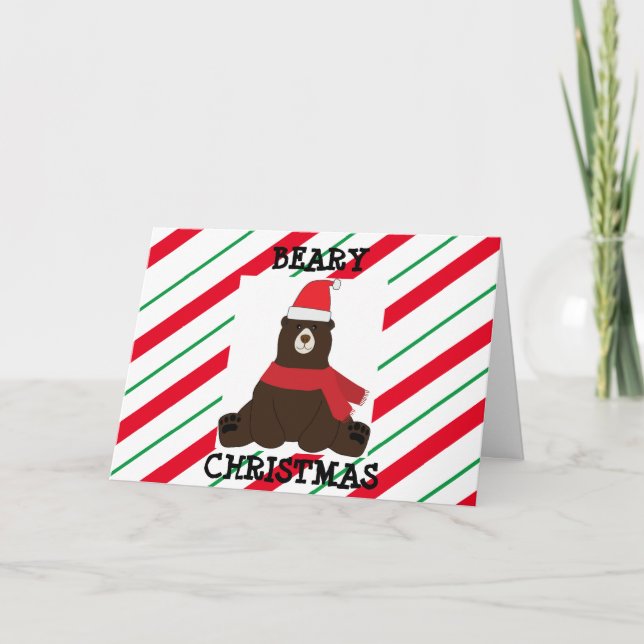 Cartão Banda de Natal Beary (Frente)