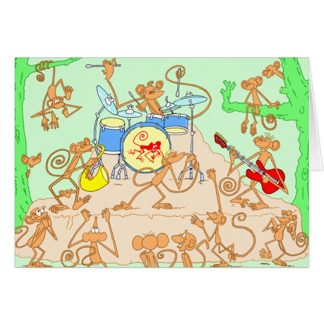 Cartão Banda do macaco (Frente Horizontal)