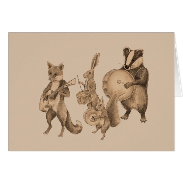 Cartão Banda dos animais (Frente horizontal)