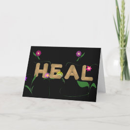Cartão Bandagens médicas com Flores