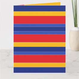 Cartão Bandas Coloridas Personalizadas Elegantes, Moderna
