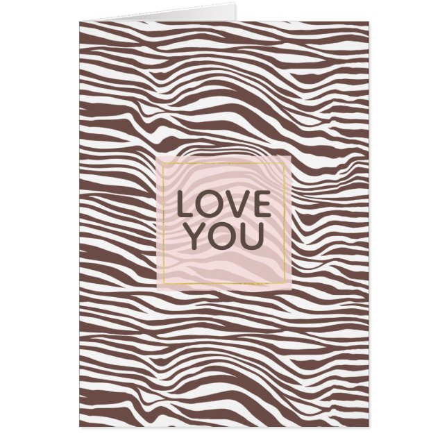 Cartão Bandas de Impressão de Animais Castanhos (Frente)