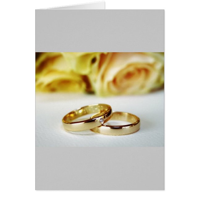 Cartão Bandas Douradas de Casamento (Frente)