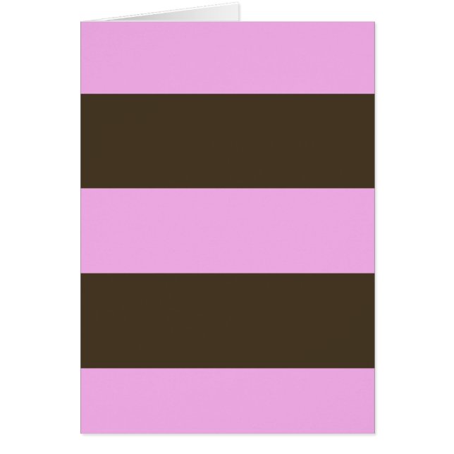Cartão Bandas largas cor-de-rosa e chocolate por STaylor (Frente)