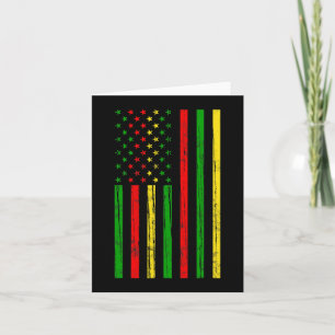 Cartão Bandeira Afro-Americana Para História Negra Mês
