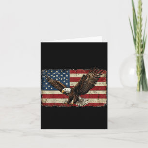 Cartão Bandeira Águia Americana Patriótica EUA América 4 