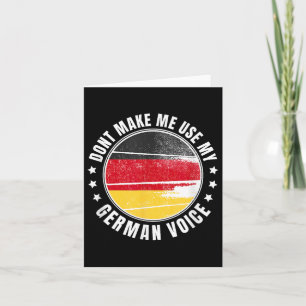 Cartão Bandeira alemã _ Não Me Faça Usar Minha Voz Alemã