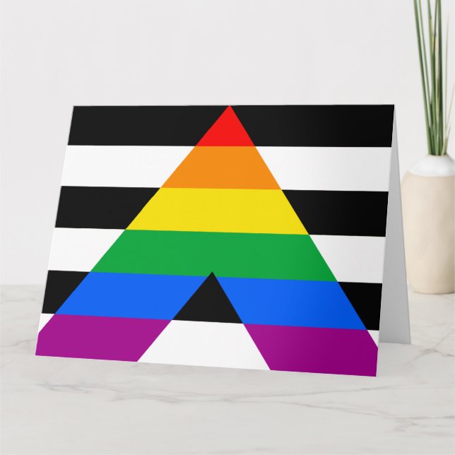Cartão Bandeira Aliada LGBTQ+ (Frente)