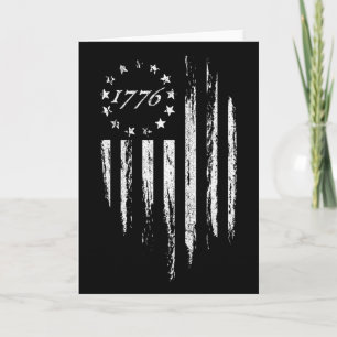 Cartão Bandeira Americana 1776 Betsy Ross 13 Estrelas EUA