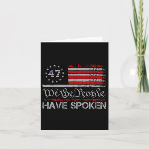 Cartão Bandeira Americana 47 Nós, Pessoas, Falamos Trump 