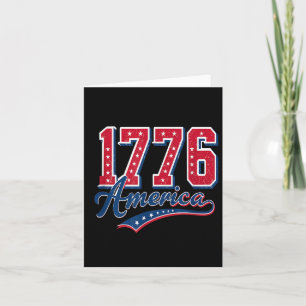 Cartão Bandeira Americana 4 De Julho De 1776 Patriótica A