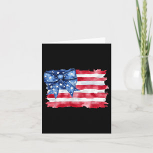 Cartão Bandeira Americana 4 De Julho De Mulheres Patriota
