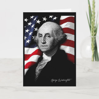 Cartão Bandeira Americana 4 De Julho George Washington Ol