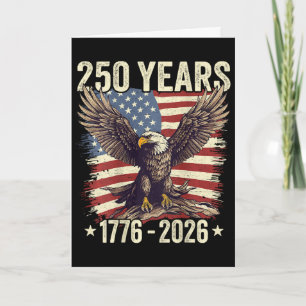 Cartão Bandeira Americana Águia 250 Aniversário EUA (desi