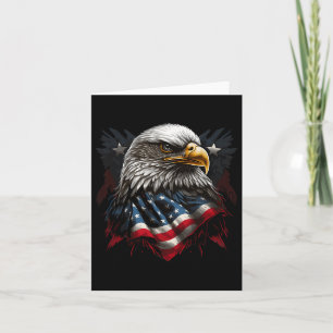 Cartão Bandeira Americana Águia 4 De Julho Dia Da Indepen