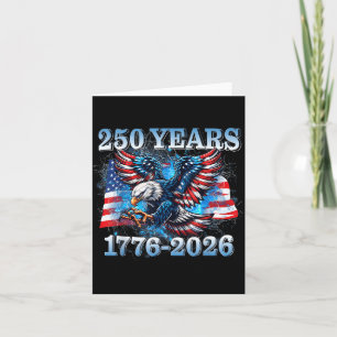 Cartão Bandeira Americana Águia EUA 250 Anos 1776-2026 Me