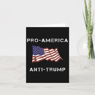 Cartão Bandeira Americana Anti-Trump Pro-américa
