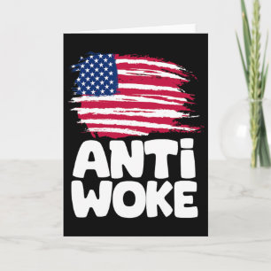 Cartão Bandeira Americana Anti-Woke Conservadora Republic