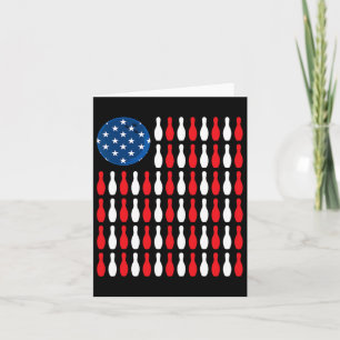Cartão Bandeira Americana - Boliche Patriótico E Boliches