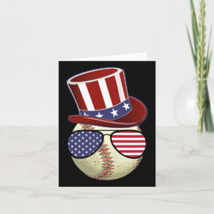 Cartão Bandeira Americana Bysebyll Óculos de Sol 4 De Jul