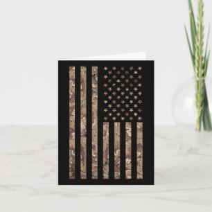Cartão Bandeira Americana Camuflada Militar 4 De Julho Am