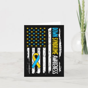 Cartão Bandeira Americana Conscientização da Síndrome de