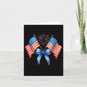 Cartão Bandeira Americana Coquete 4 De Julho Mulheres Pat