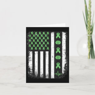 Cartão Bandeira americana de conscientização sobre saúde 