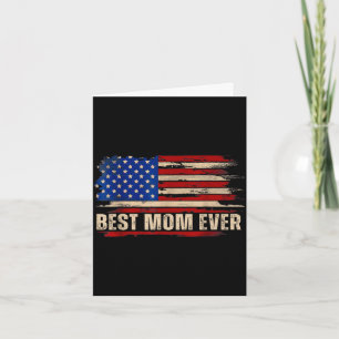 Cartão Bandeira americana do dia das mães vintage
