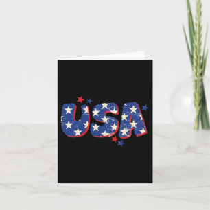 Cartão Bandeira Americana dos EUA 4 de Julho Homens Mulhe