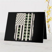 Bandeira Americana dos EUA Com Trevos para St Patr