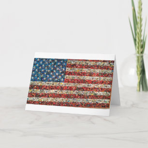 Cartão bandeira americana grunge
